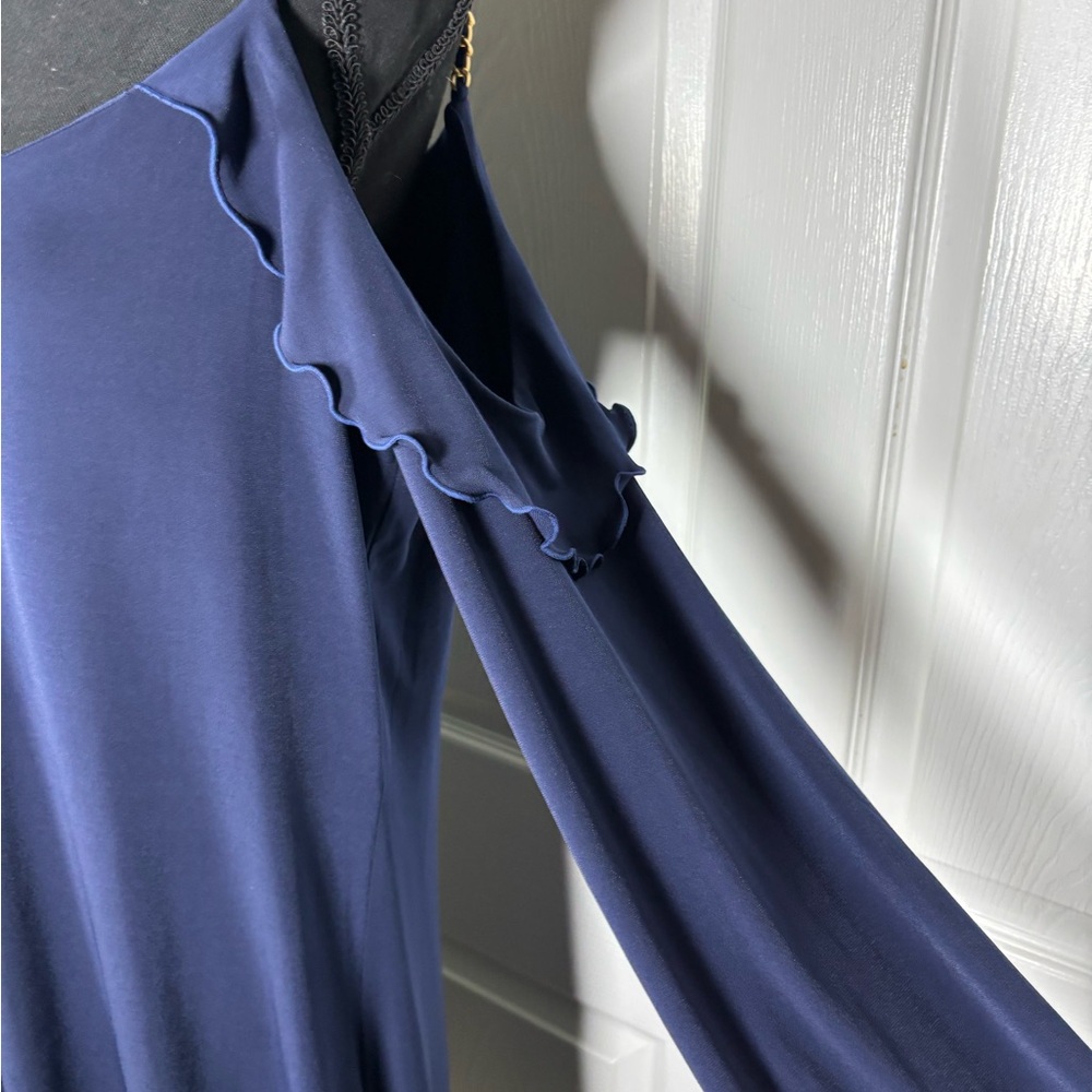 Michael Kors Navy Cold-Shoulder Long Sleeve Dress - Picture 6 of 14